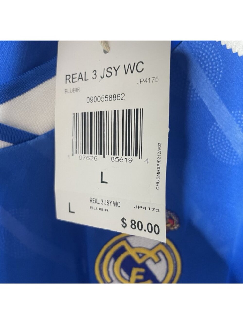 Women’s Adidas Real Madrid 25/26 Cropped Third Soccer Jersey Blue Size L JP4175 - Picture 6 of 7